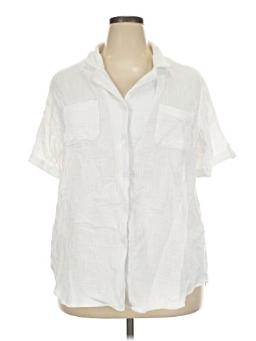 NY Collection Short Sleeve Blouse (view 1)