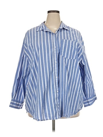 Old Navy 3/4 Sleeve Button-Down Shirt (view 1)