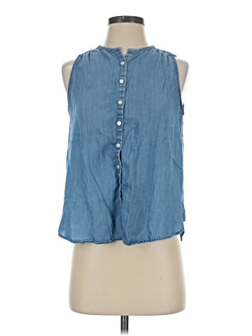 Ann Taylor LOFT Sleeveless Button-Down Shirt (view 1)
