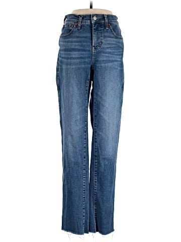 Madewell Mid-Rise Stovepipe Jeans in Harsdale Wash: Raw-Hem Edition (view 1)
