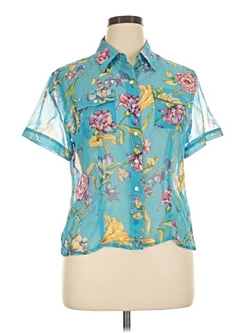 Spenser Jeremy Short Sleeve Silk Top (view 1)