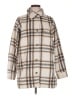 Old Navy 100% Polyester Plaid Ivory Coat Size M - photo 1