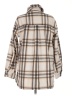 Old Navy 100% Polyester Plaid Ivory Coat Size M - photo 2