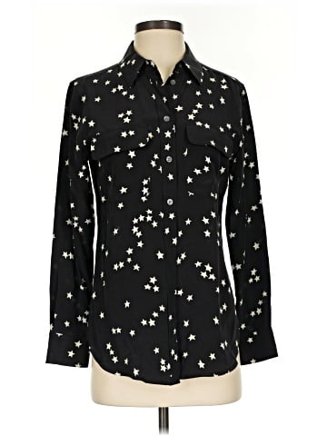 Equipment Long Sleeve Silk Top (view 1)