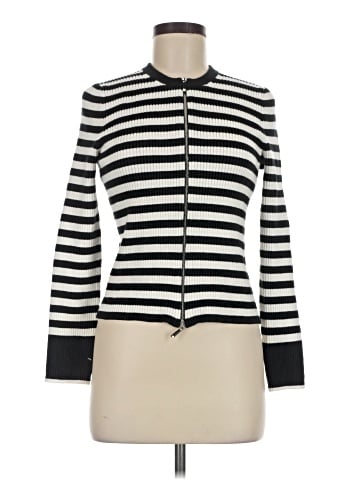 Madewell Zip-Front Cardigan in Stripe (view 1)