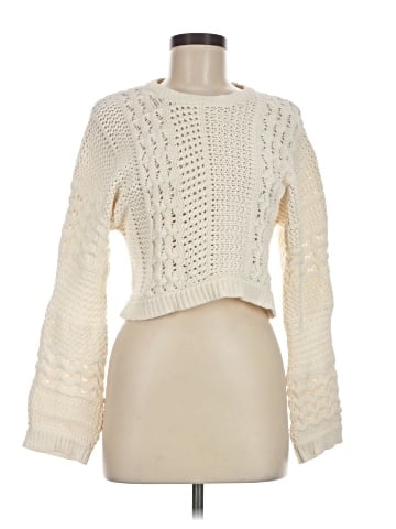 Madewell Crochet-Knit Crop Sweater (view 1)