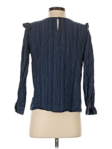 Madewell Ruffle-Front Shirt in Cecile Stripe (view 2)