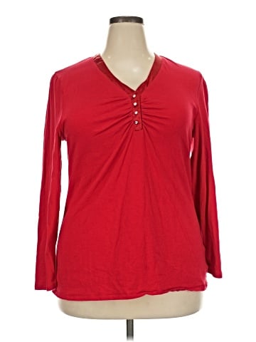 Just My Size Long Sleeve Blouse (view 1)
