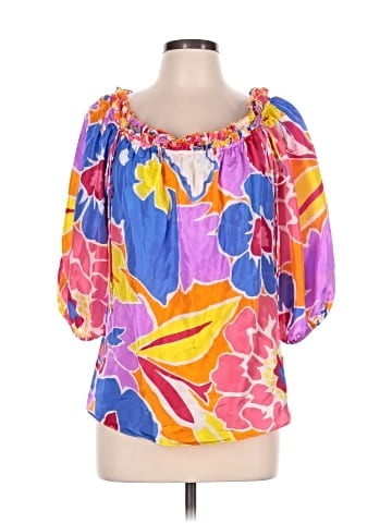 Trina Turk 3/4 Sleeve Silk Top (view 1)