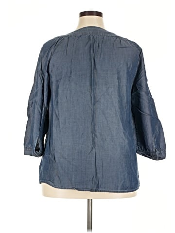 Lands' End 3/4 Sleeve Blouse (view 2)