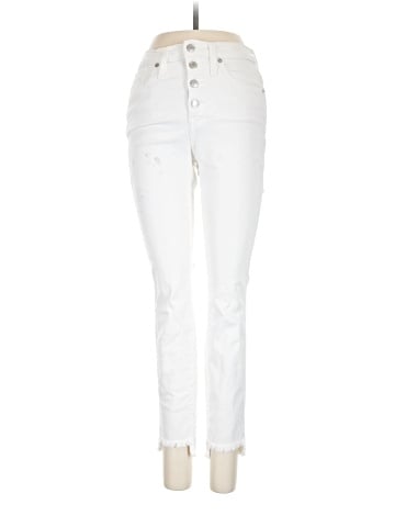 Madewell 10" High-Rise Skinny Jeans in Pure White: Step-Hem Edition (view 1)