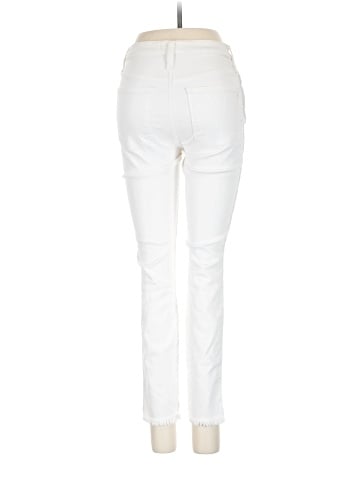 Madewell 10" High-Rise Skinny Jeans in Pure White: Step-Hem Edition (view 2)