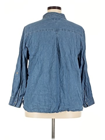 Tommy Hilfiger 3/4 Sleeve Button-Down Shirt (view 2)