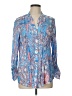 Ruby Rd. Paisley Blue Long Sleeve Blouse Size L - photo 1