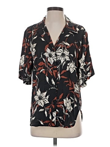 Rag & Bone Short Sleeve Silk Top (view 1)
