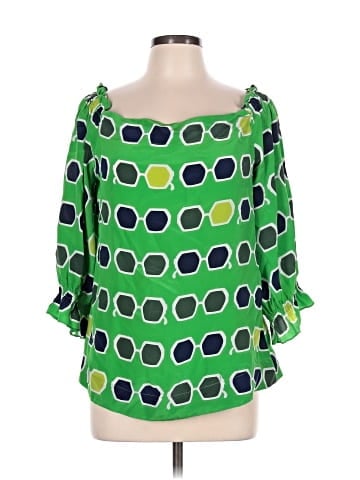 Trina Turk 3/4 Sleeve Silk Top (view 1)