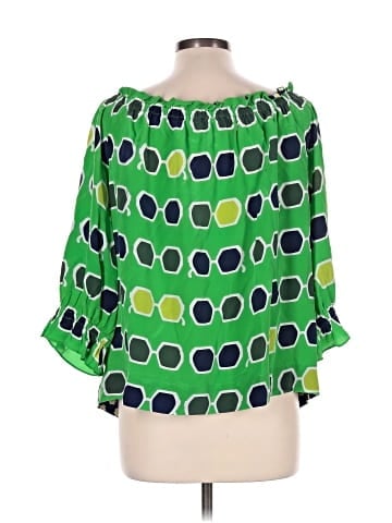 Trina Turk 3/4 Sleeve Silk Top (view 2)