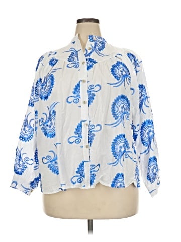 Assorted Brands 3/4 Sleeve Button-Down Shirt (view 1)