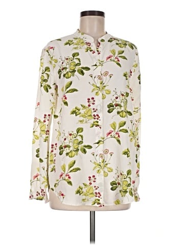 Equipment Long Sleeve Silk Top (view 1)