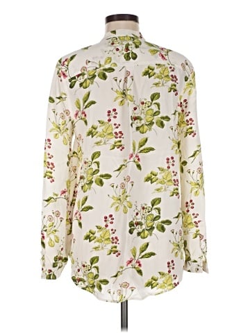 Equipment Long Sleeve Silk Top (view 2)