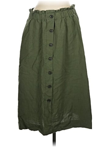 Madewell Paperbag Button-Front Midi Skirt (view 1)