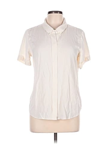 Theory Short Sleeve Silk Top (view 1)