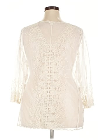 Ultra Pink 3/4 Sleeve Blouse (view 2)
