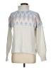 Badgley Mischka 100% Polyester Chevron-herringbone White Pullover Sweater Size M - photo 1