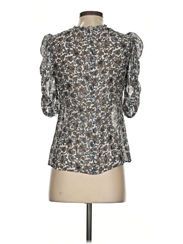 Veronica Beard 3/4 Sleeve Silk Top (view 2)