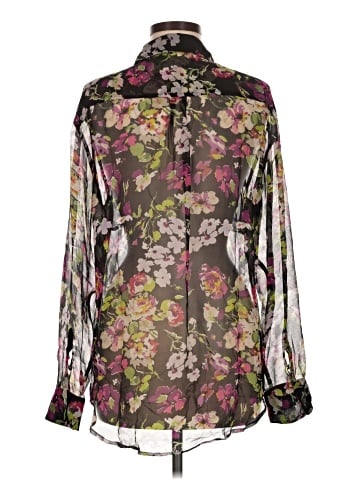 Equipment Long Sleeve Silk Top (view 2)