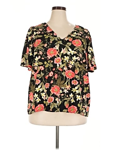 LC Lauren Conrad Short Sleeve Blouse (view 1)