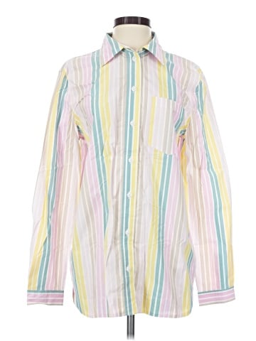 Ganni Long Sleeve Button-Down Shirt (view 1)