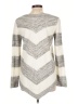 Apt. 9 100% Acrylic Chevron-herringbone Silver Pullover Sweater Size L - photo 2