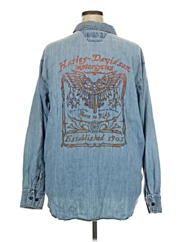 Harley Davidson Long Sleeve Button-Down Shirt (view 2)