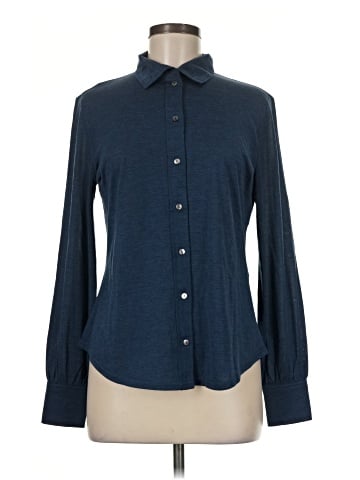 Poetry Long Sleeve Silk Top (view 1)