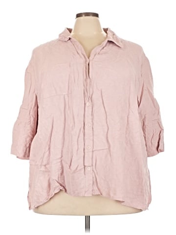 Maggie Barnes 3/4 Sleeve Button-Down Shirt (view 1)