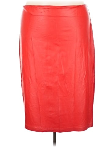 ELOQUII Faux Leather Skirt (view 1)