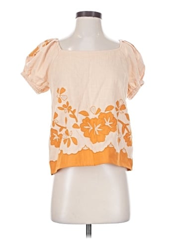 Madewell Embroidered Lace-Up Back Top (view 1)