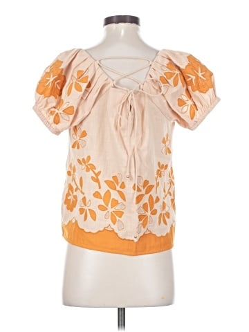 Madewell Embroidered Lace-Up Back Top (view 2)