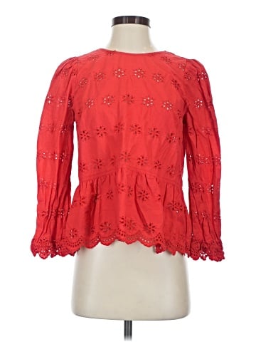 Madewell Eyelet Keyhole Peplum Top (view 1)