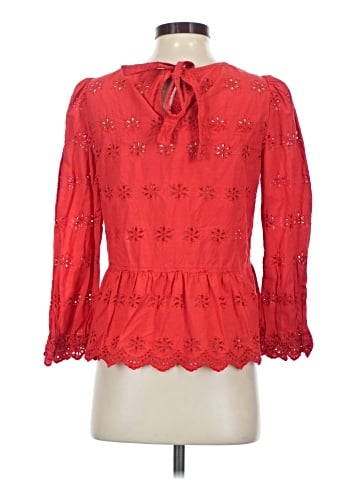 Madewell Eyelet Keyhole Peplum Top (view 2)