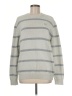 Chaps 100% Cotton Stripes Gray Pullover Sweater Size M - photo 1