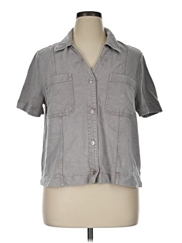 Jane and Delancey Short Sleeve Button-Down Shirt (view 1)