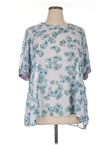 LOGO by Lori Goldstein Short Sleeve Blouse (view 1)