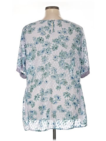LOGO by Lori Goldstein Short Sleeve Blouse (view 2)