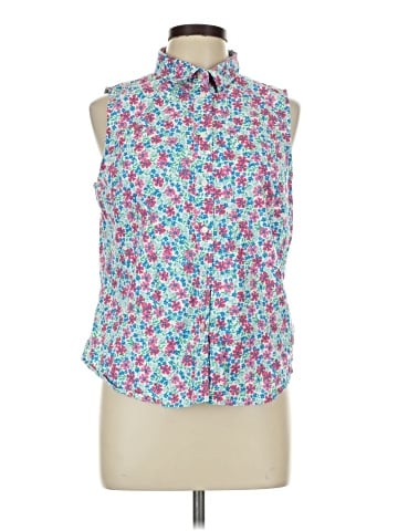 J.Crew Factory Store Sleeveless Button-Down Shirt (view 1)