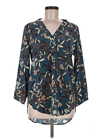 Amour Vert 3/4 Sleeve Silk Top (view 1)