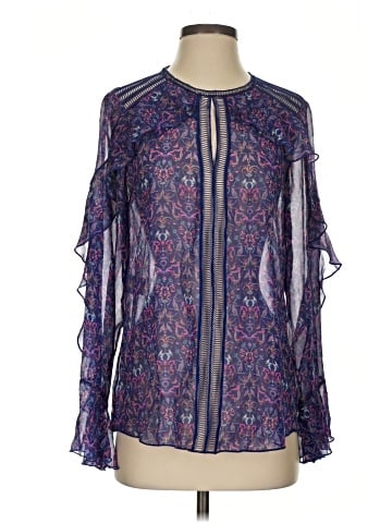 Carlisle Long Sleeve Silk Top (view 1)