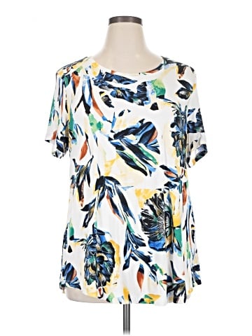 JM Collection Short Sleeve Blouse (view 1)