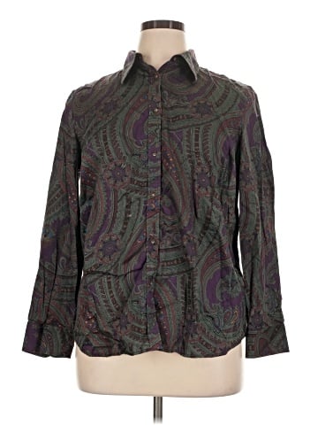 Lauren by Ralph Lauren Long Sleeve Button-Down Shirt (view 1)